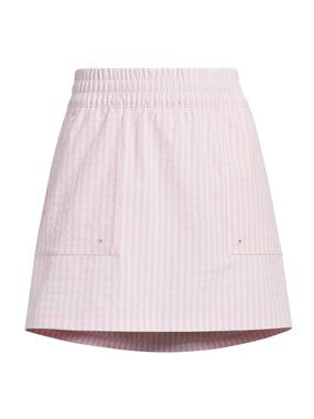 Adidas Women's Ultimate365 Gingham Skort Pink & White